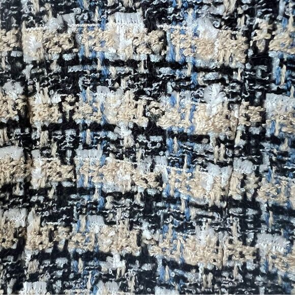 Veronica Beard Tweed Theron Blazer Double Breasted Jacket Camel Blue US 10 NEW - Picture 11 of 12